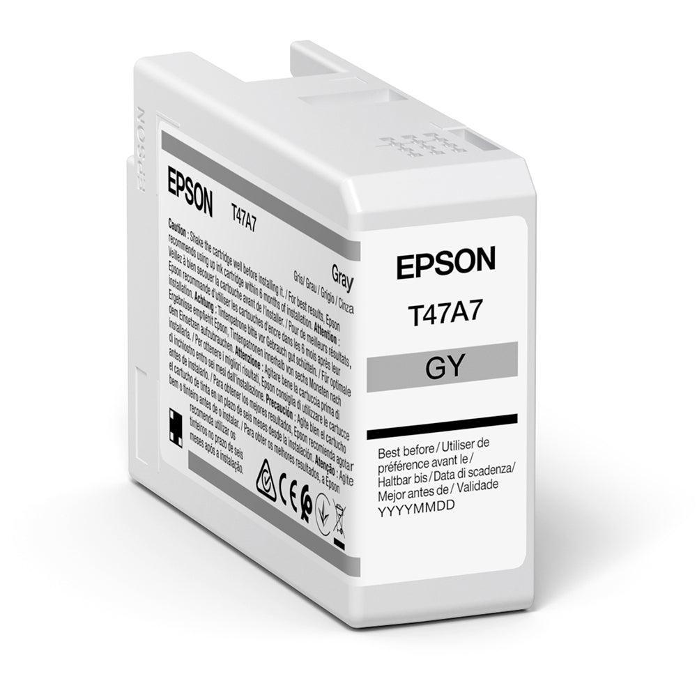 Epson C13T47A700 T47A7 Grey UltraChrome Pro 10 Ink Cartridge (50ml)-PCR Business Solutions Ltd